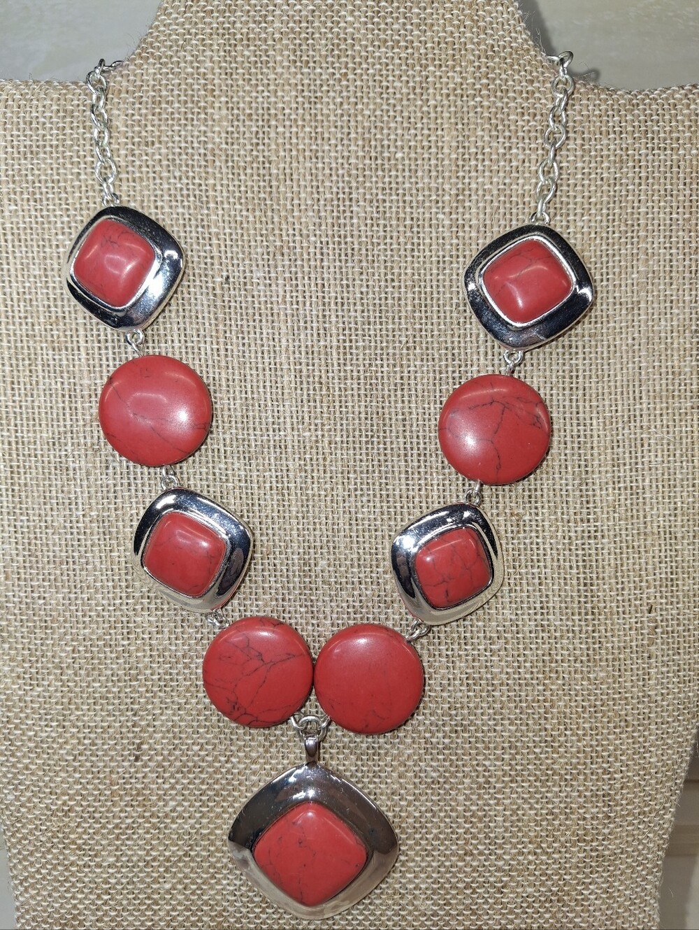 Red Statement Pendant - Picture 2 of 5
